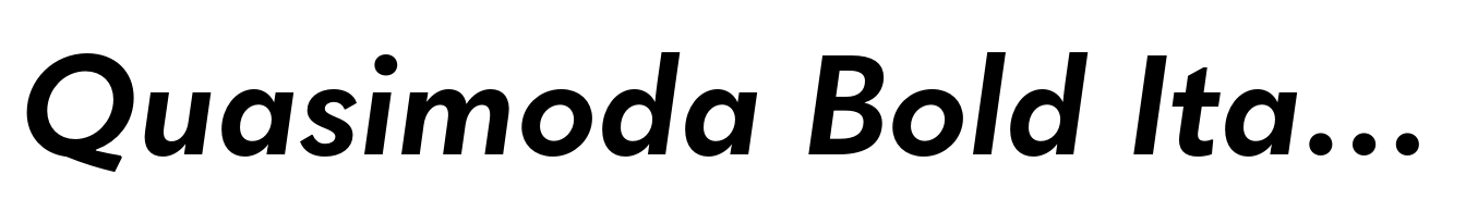 Quasimoda Bold Italic